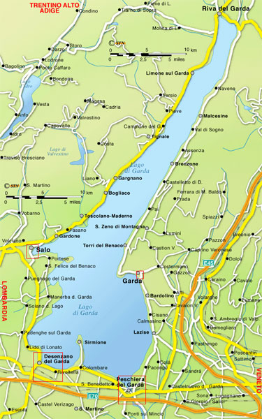 Карта озера Гарда
